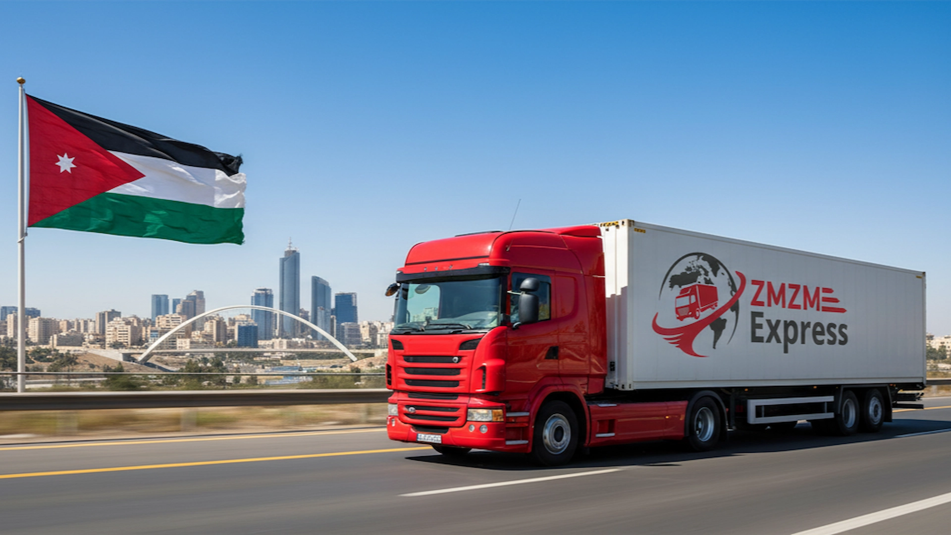 شحن من الامارات الى الاردن