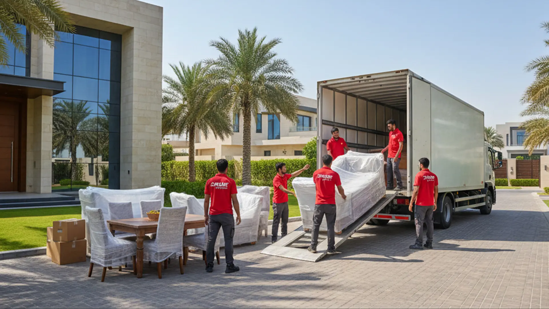 شحن أثاث من دبي إلى المدينة المنورة