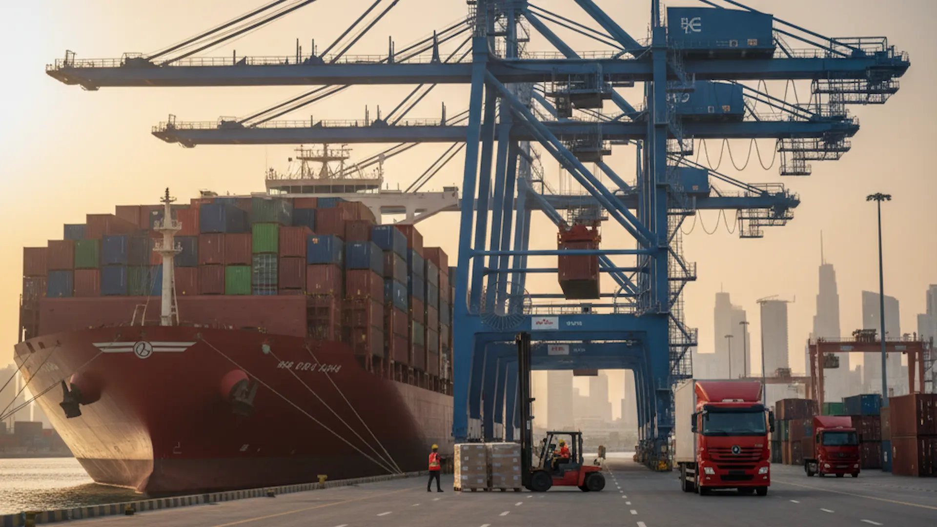 شحن تجاري من دبي إلى جازان