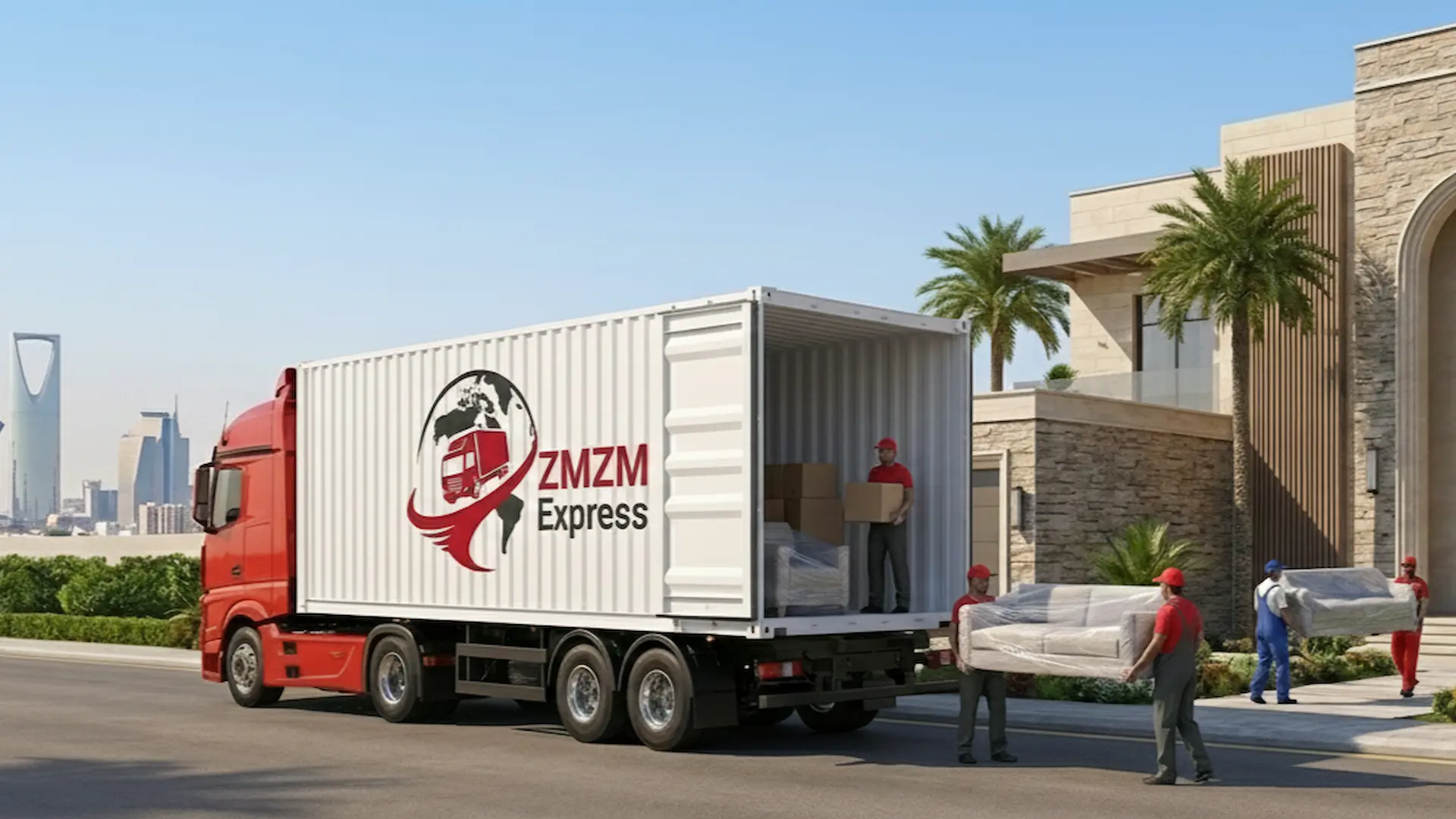 شحن أثاث من الإمارات إلى السعودية